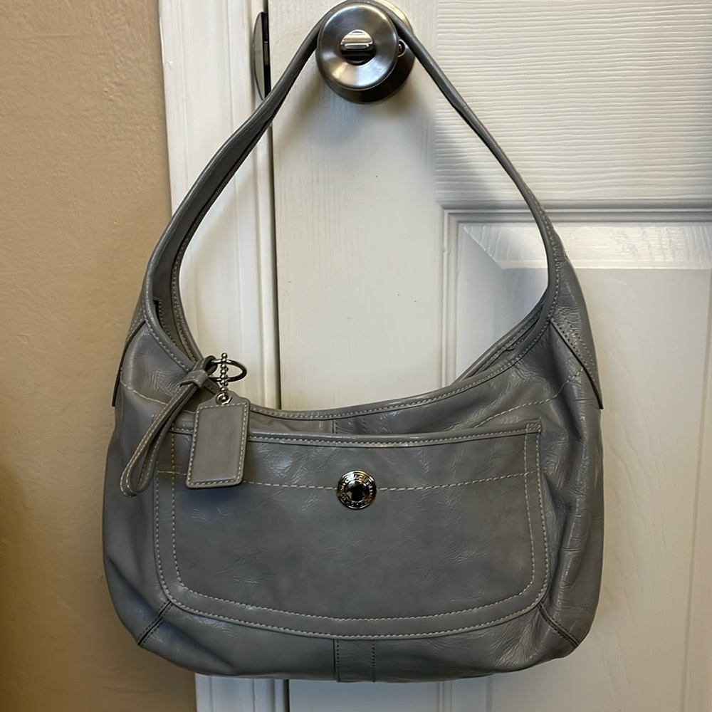 COACH Hamptons Large Gray Hobo